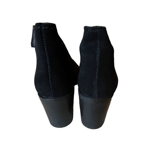 Steve Madden Suede Cut Out Pointed Toe Bootie Leather Black Size 8 - Picture 8 of 12